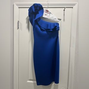 Betsy & Adam one shoulder dress